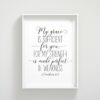 My Grace is Sufficient for You, 2 Corinthians 12:9, Printable Bible Verses, Scripture Wall Art