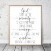 Serenity Prayer Wall Art, God Grant Me The Serenity To Accept The Things Wall Art