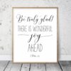 Be Truly Glad, 1 Peter 1:6, Bible Verse Printable Wall Art, Christian Gifts, Nursery Quotes