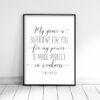 My Grace Is Sufficient For You, 2 Corinthians 12:9, Bible Verse Printable Wall Art