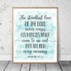 His Mercies Never Come To An End, Lamentation 3:22, Bible Verse Print Wall Art, Nursery Quotes