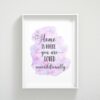 Home Is Where You Are Loved, Inspirational Wall Art, Nursery Printable Quotes