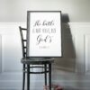 The Battle Is Not Yours But God's, 2 Chronicles 20:15, Bible Verse Printable Wall Art,Nursery Quotes