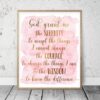 God Grant Me The Serenity, Bible Verse Printable Wall Art, Christian Gifts, Nursery Bible Quotes