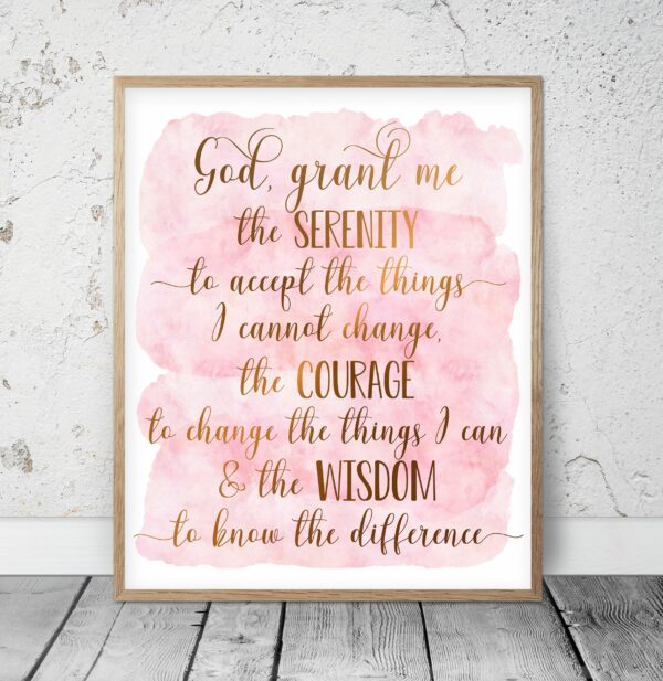 God Grant Me The Serenity, Bible Verse Printable Wall Art, Christian Gifts, Nursery Bible Quotes