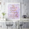 She Is Clothed In Strength And Dignity, Proverbs 31:25, Bible Verse Printable Wall Art Print