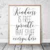 Kindness Is Free Sprinkle, Nursery Printable Wall Art, Nursery Decor, Kids Room