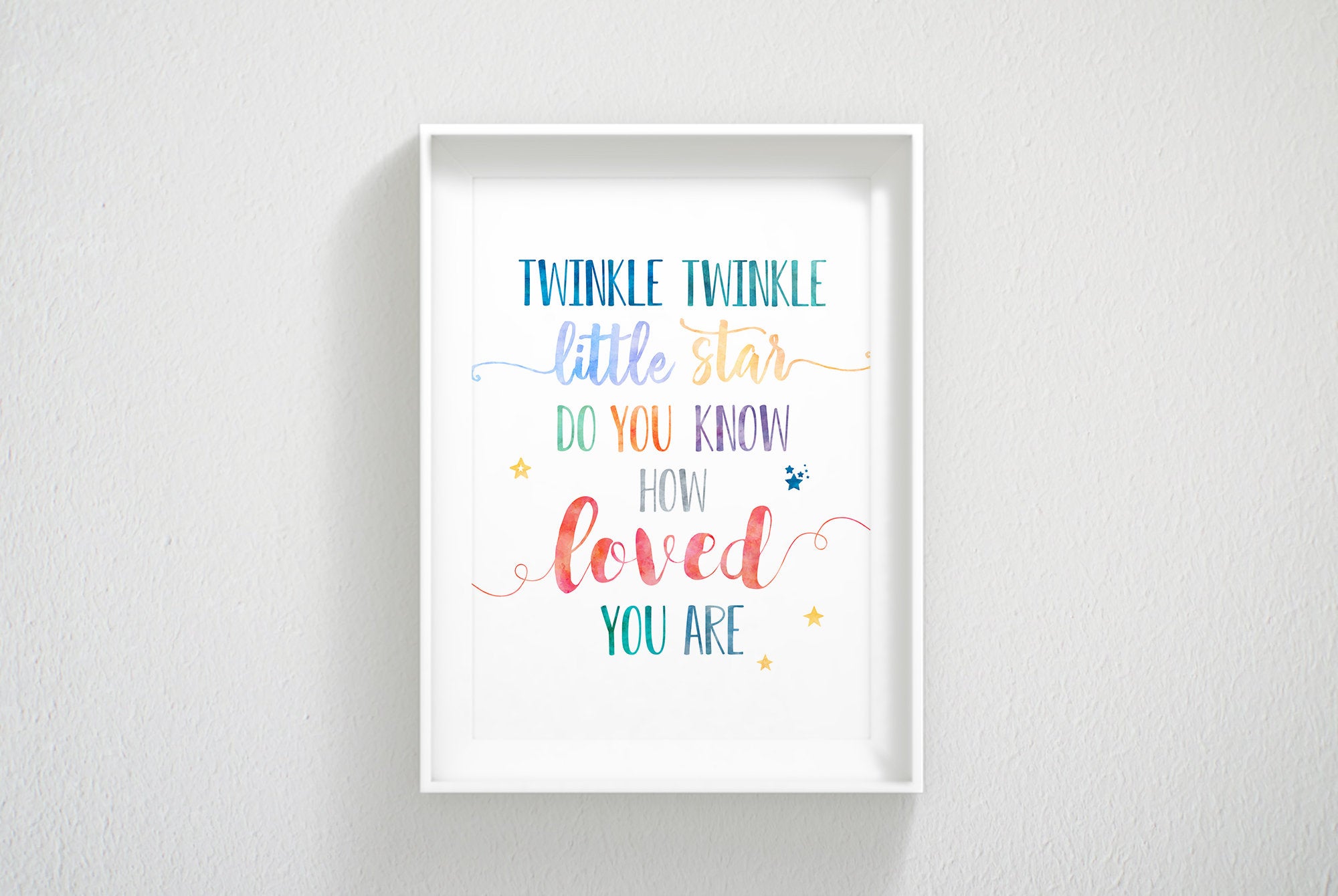 Twinkle Twinkle Little Star, Printable Nursery Wall Art Kids Room Decor Print