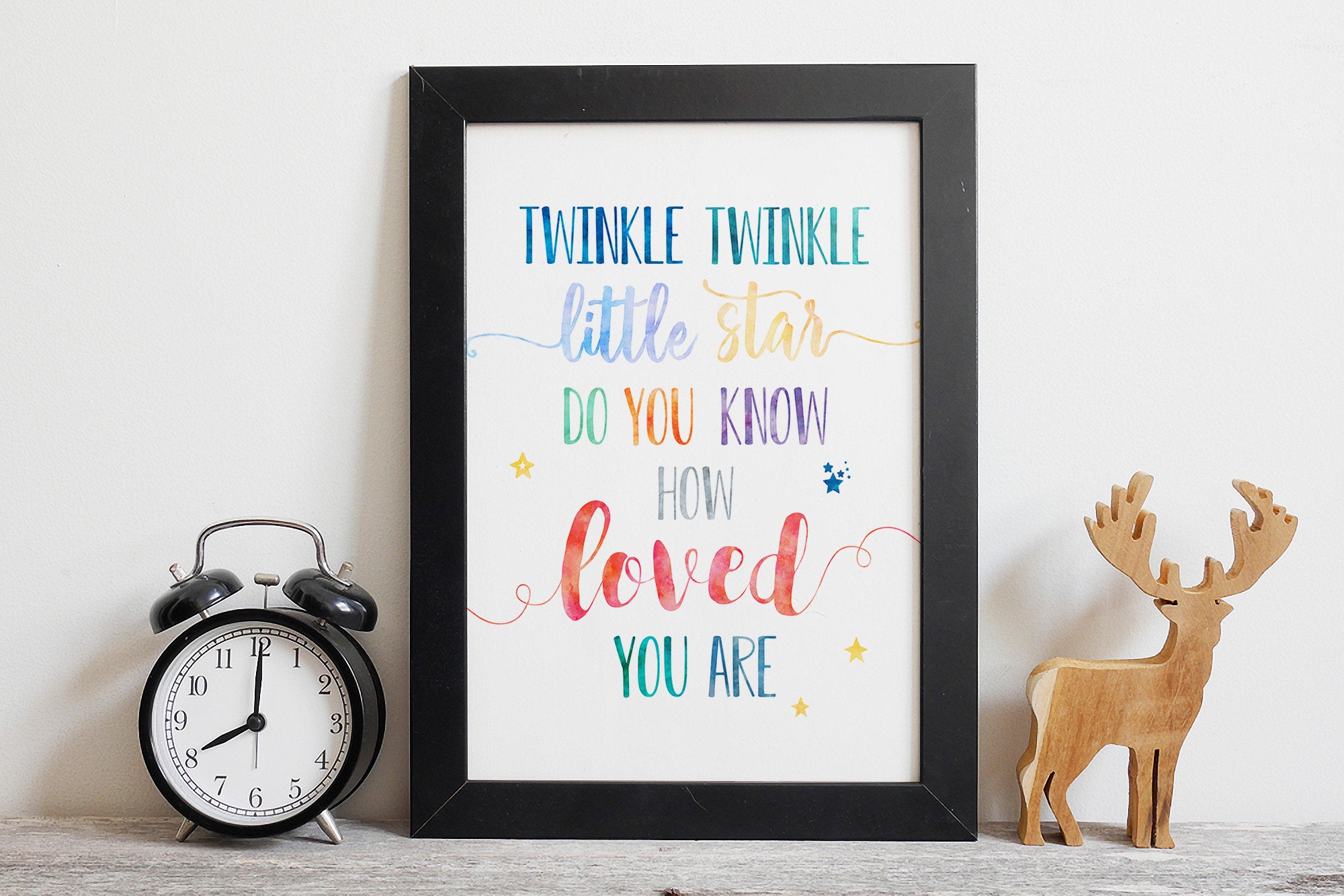 Twinkle Twinkle Little Star, Printable Nursery Wall Art Kids Room Decor Print