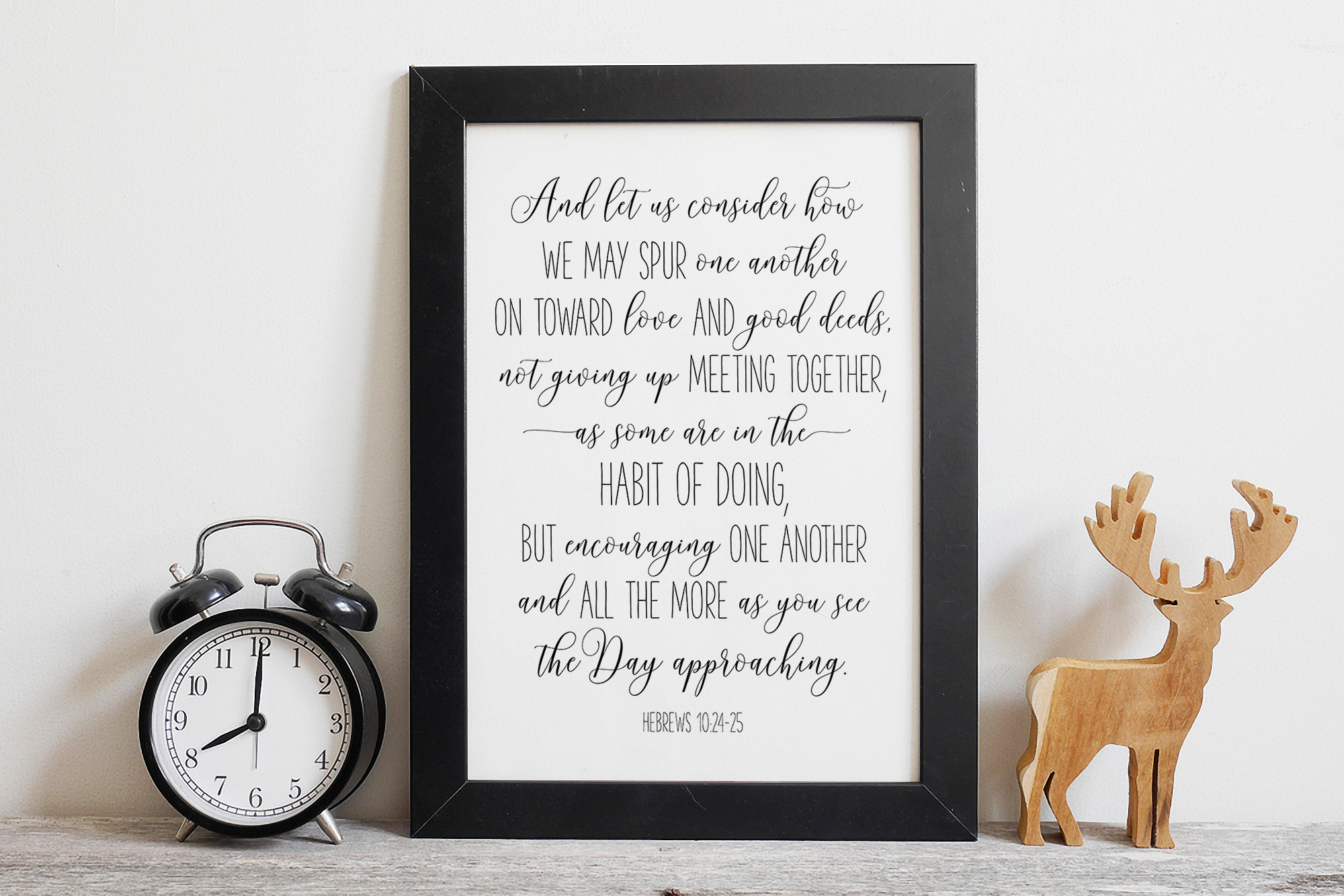 Let Us Consider How We May Spur One Another, Hebrews 10:24, Bible Verse Printable Wall Art