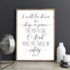 I Will Lie Down And Sleep In Piece, Psalm 4:8, Bible Verse Printable Wall Art,Nursery Bible Quotes
