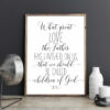 We Should Be Called Children Of God, 1 John 3:1, Bible Verse Printable Wall Art, Nursery Decor