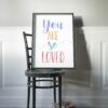 You Are So Loved, Nursery Decor Girl, Printable Quotes, Inspirational Wall Art,