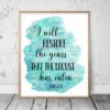 I Will Restore The Years, Joel 2:25, Bible Verse Printable Wall Art, Nursery Bible Quotes Wall Art