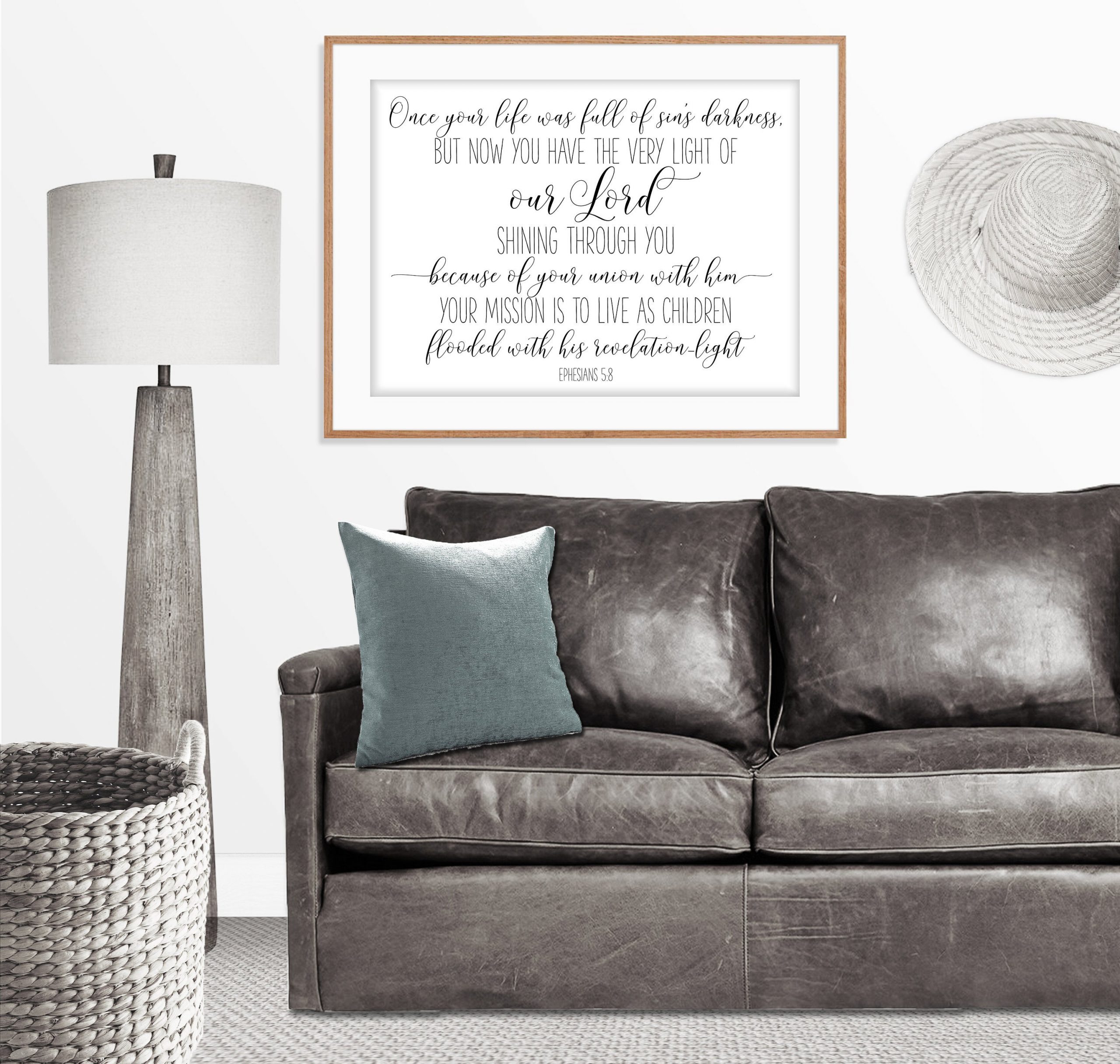 Now You Have The Very Light Of Our Lord, Ephesians 5:8, Bible Verse Printable, Nursery Decor