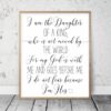 I Am The Daughter Of A King, Bible Verse Printable, Baptism Gift Girl, Nursery Decor Girl Gifts