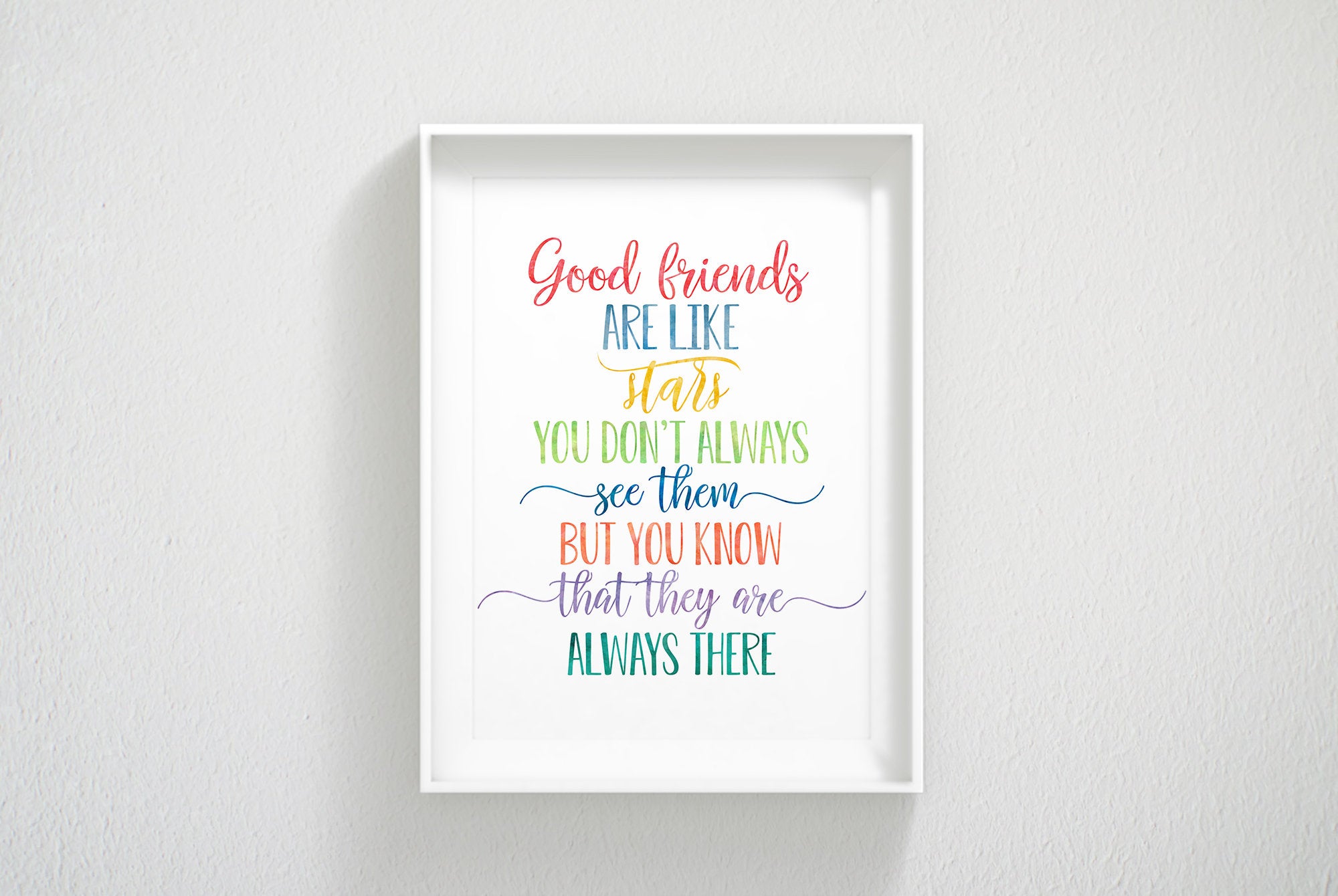 Good Friends Are Like Stars,Nursery Printable Decor,Motivational Wall Room Art