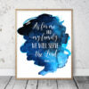 As For Me and My Family We Will Serve the Lord, Joshua 24:15, Bible Verse Printable, Wall Art