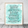 Rooted and Established In Love, Ephesians 3:17-19, Catholic Prayer, Bible Verse Print, Nursery Decor