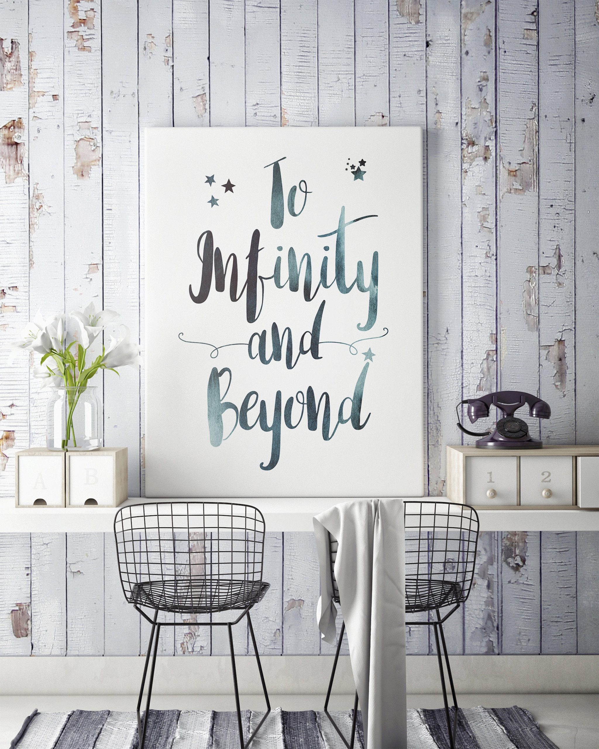 To Infinity And Beyond,Print Wall Art,Quotes Motivational Wall Art,Room Decor