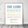 Bible Verse Printable The Lord bless You And Keep You, Numbers 6:24-46, Calligraphy Print