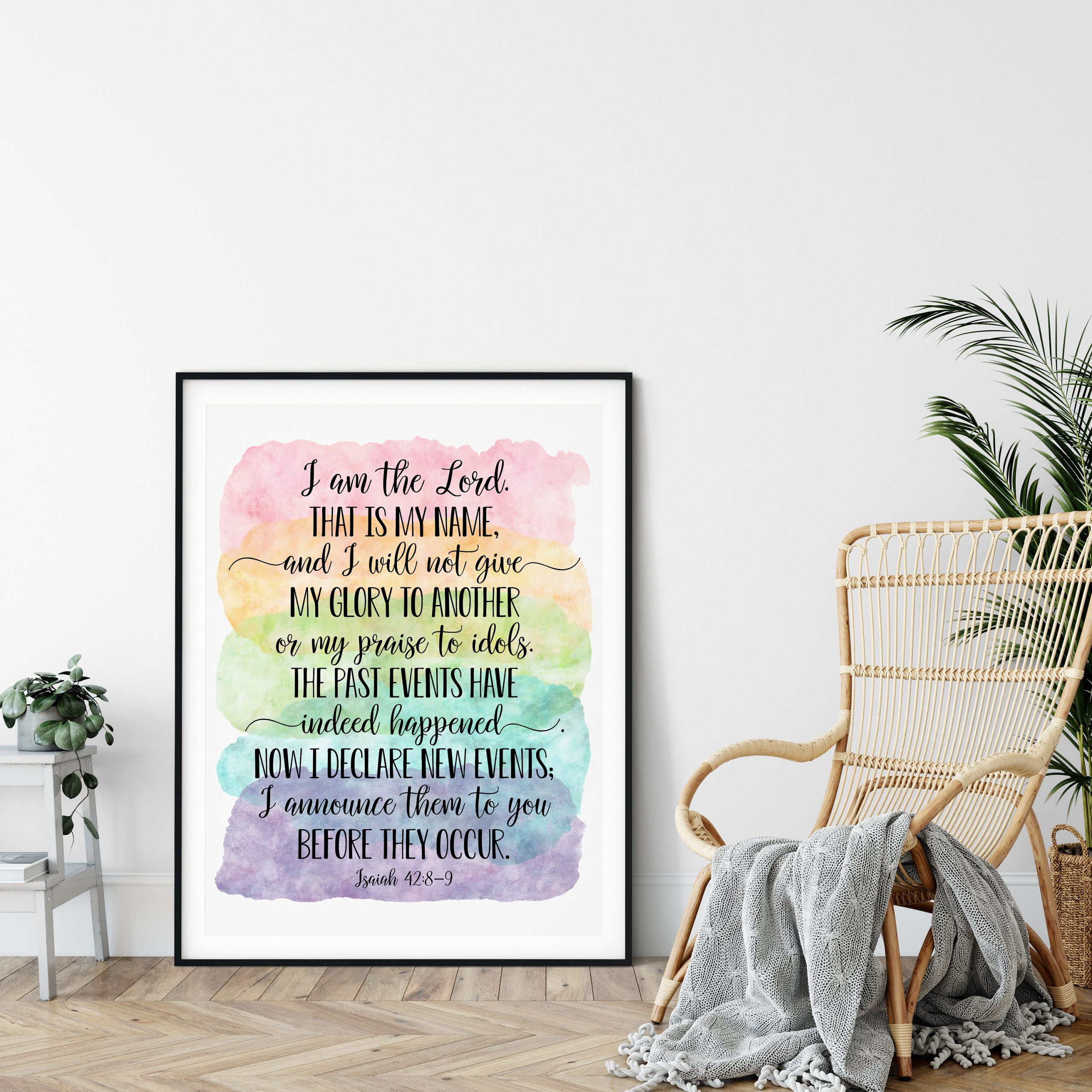 I Am The Lord, Isaiah 42, Bible Verse Printable Wall Art, Christian Gifts, Nursery Bible Quotes