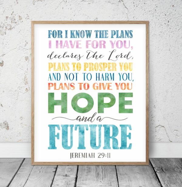 For I Know The Plans I Have For You To Give You Hope And a Future, Jeremiah 29:11