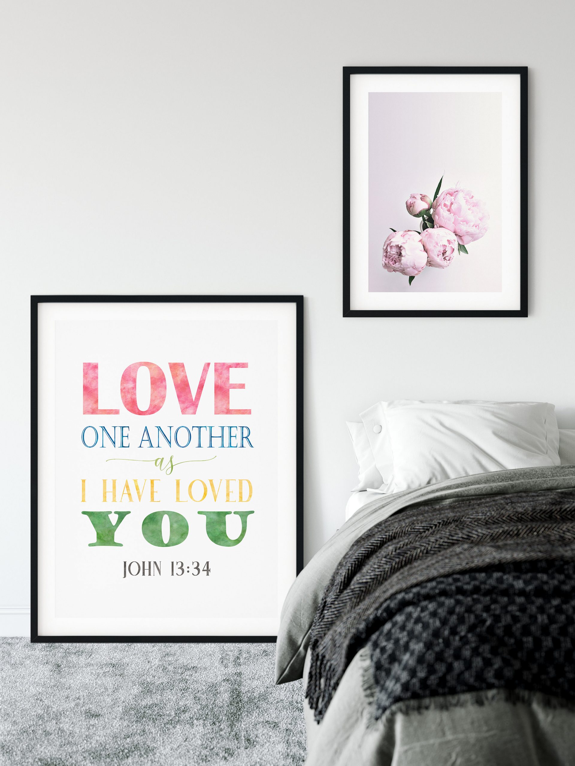 Love One Another As I Have Loved You, John 13:34, Printable Scripture Wall Art, Bible Verse Prints