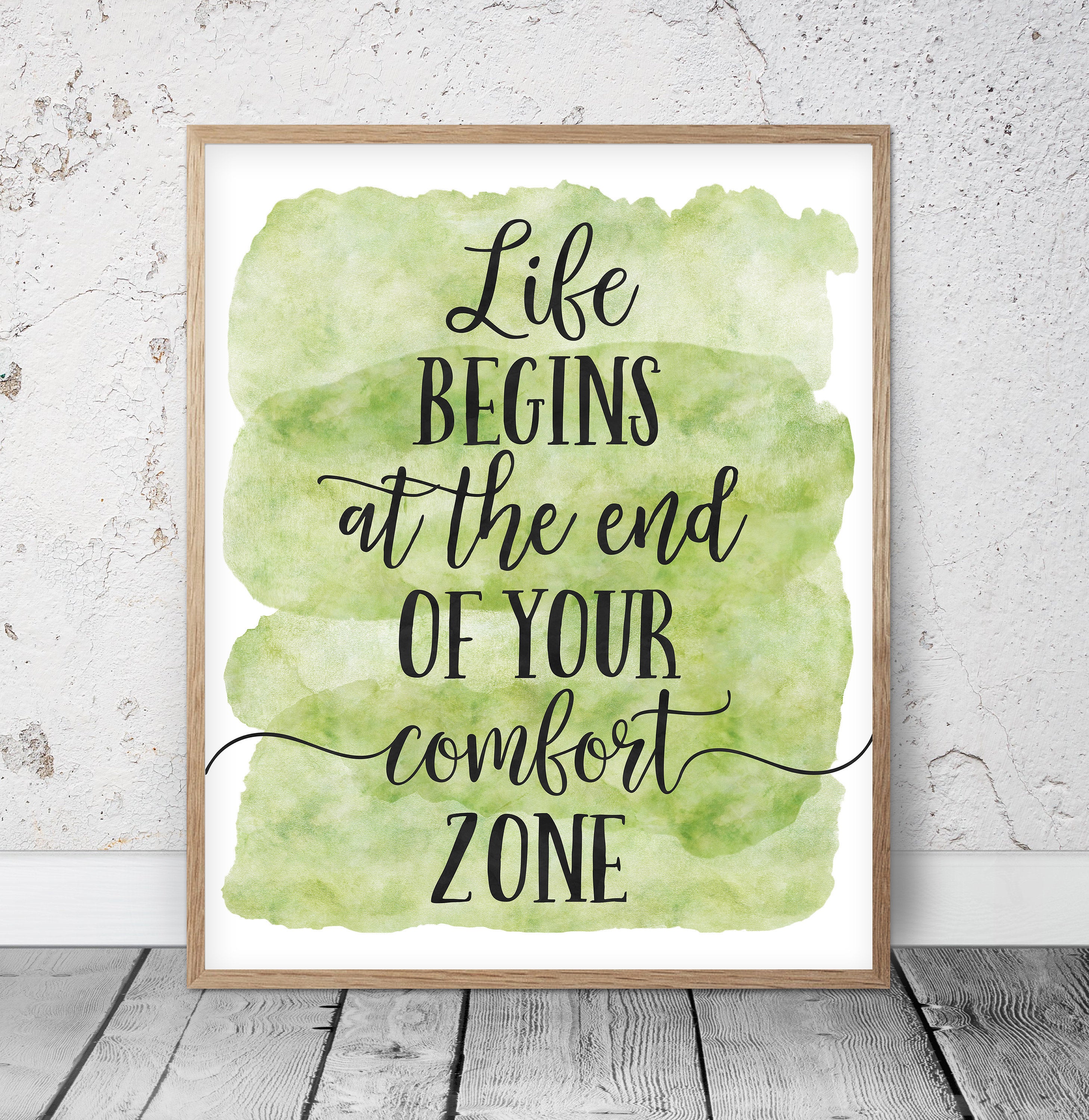 Life Begins At The End Of Your Comfort Zone, Nursery Print Art Decor,Quotes
