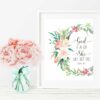 God Is In Her She Will Not Fall, Psalm 46:5,Nursery Bible Verse Print,Wall Art Decor