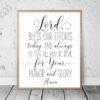 Lord Bless Our Efforts Today And Always, Bible Verse Printable Wall Art, Nursery Kids Room Decor