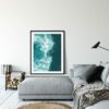 Teal Blue Water Beach Decor, Ocean Wave Art Print, Printable Art, Home Decor