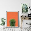 Desert Cactus Photo, Orange Art, Cacti Art Prints, Orange Print, Home Decor Print
