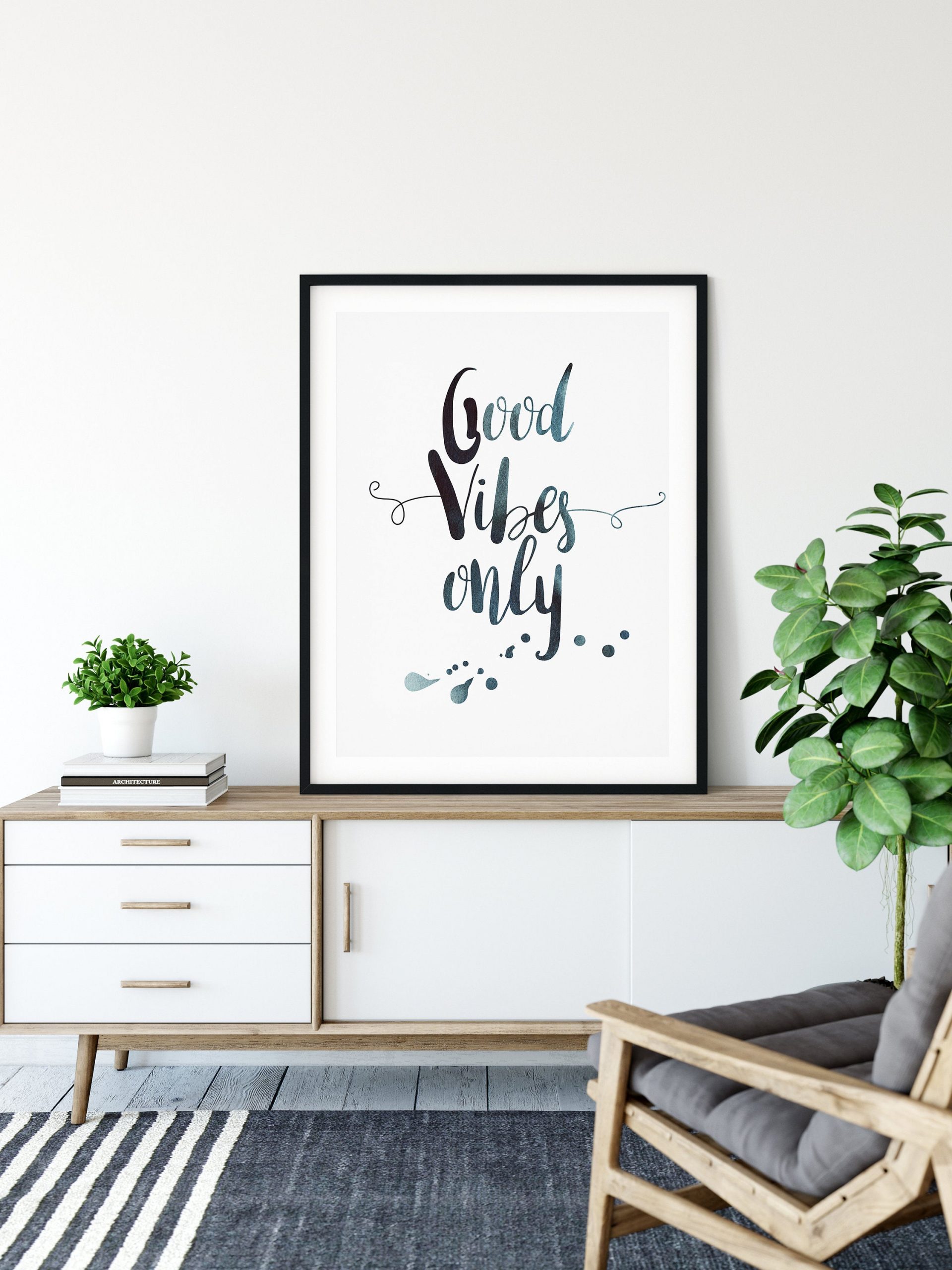 Good Vibes Only, Inspirational Quotes, Nursery Printable, Kids Room Wall Art