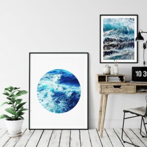 Aqua Print, Sea Wall Art , Aqua Wall Art, Blue Wall Art, Surf Art, Home Decor Print