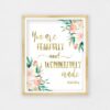 You Are Fearfully And Wonderfully Made, Psalm 139:14,Nursery Bible Verse Print
