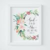 God Is In Her She Will Not Fall, Psalm 46:5,Nursery Bible Verse Print,Wall Art Decor