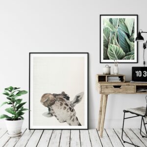 Giraffe Print, Nursery Animal Wall Art, Kids Printable Art, Home Decor Print