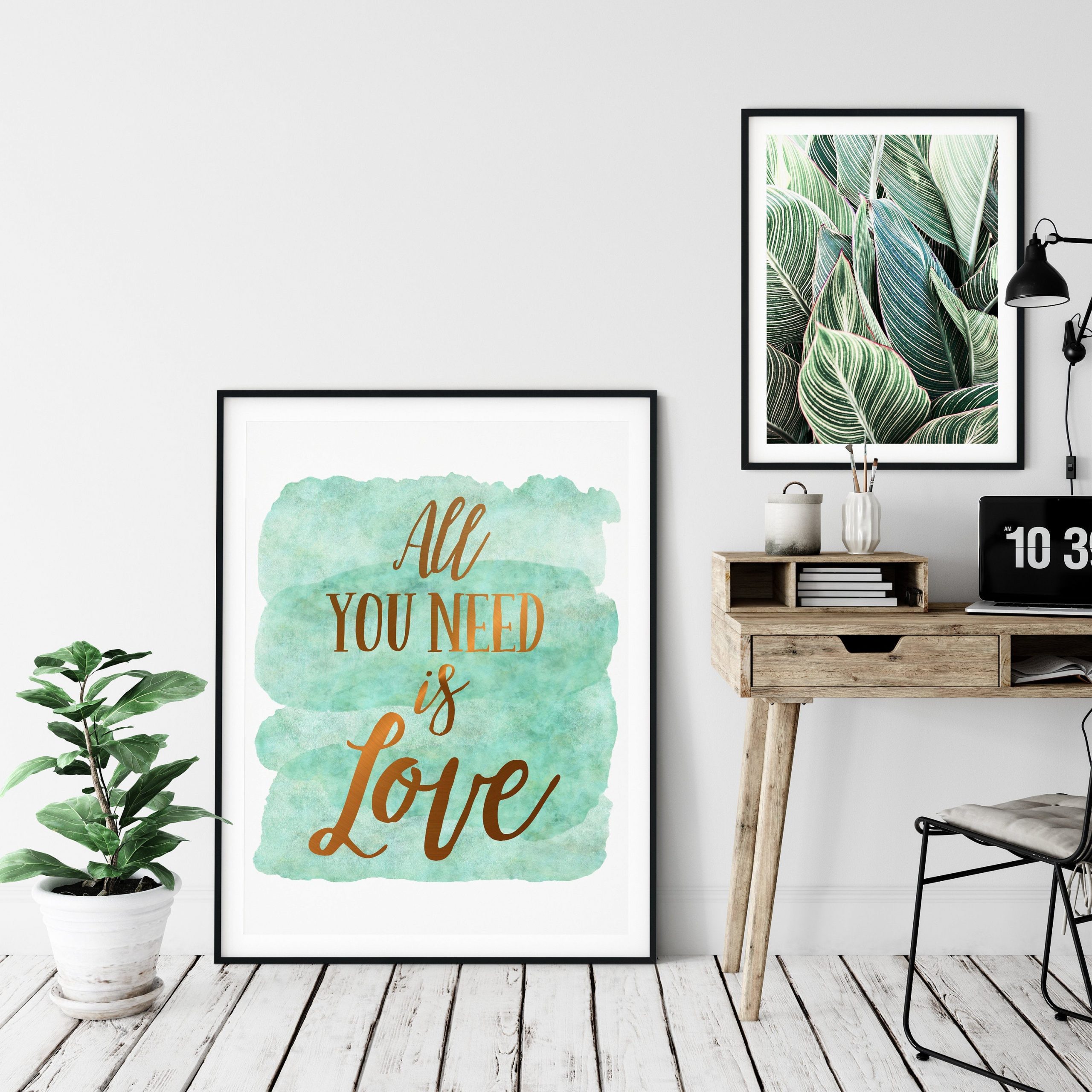 All You Need Is Love, Nursery Print, Inspirational Motivational Quotes,Wall Art