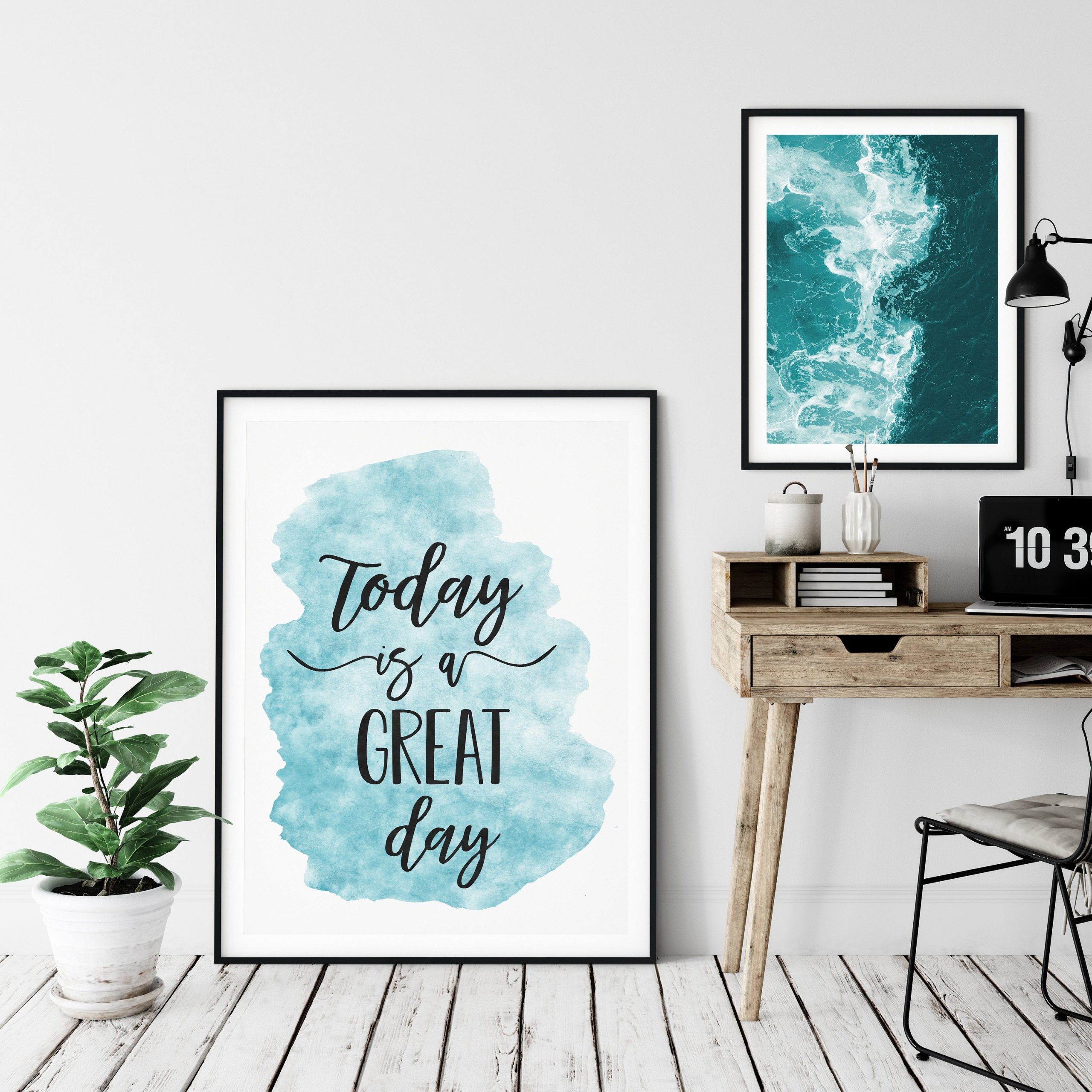 Today Is A Great Day, Inspirational Quotes, Motivational Wall Art, Kids Room