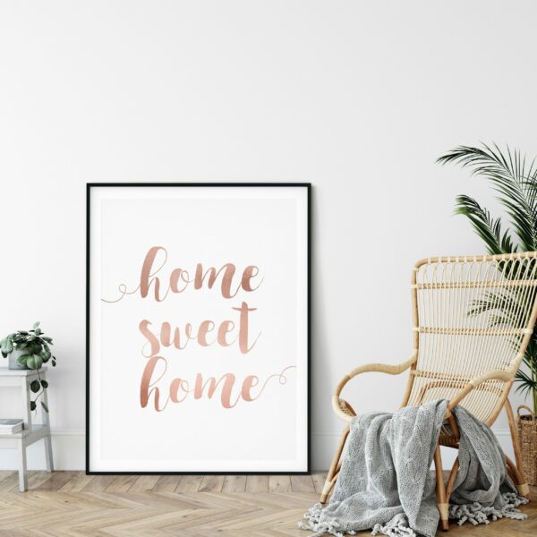 Typography Poster, Home Sweet Home, Printable Art, Girl Quotes Room Decor