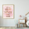 Let Me Love You A Little More,Nursery Printable Wall Art,Pink Gold Nursery Decor