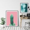 Pink Cactus Print Download,Pink Cactus Wall Art,Pink Botanical Home Decor Print