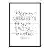 "My Grace Is Sufficient For You, 2 Corinthians 12:9" Bible Verse Poster Print