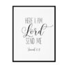 "The Lord Is My Strength And My Shield, Psalm 28:7" Bible Verse Poster Print