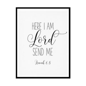 "The Lord Is My Strength And My Shield, Psalm 28:7" Bible Verse Poster Print