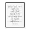 "Blessed is the Nation, Psalm 33:12" Bible Verse Poster Print