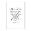 "Above All Else Guard Your Heart From Everything You Do,Proverbs 4:23" Bible Verse Poster Print