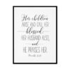 "Her Children Arise And Called Her Blessed, Proverbs 31:28" Bible Verse Poster Print