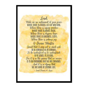 "Lord Make Me an Instrument of Your Peace" Bible Verse Poster Print